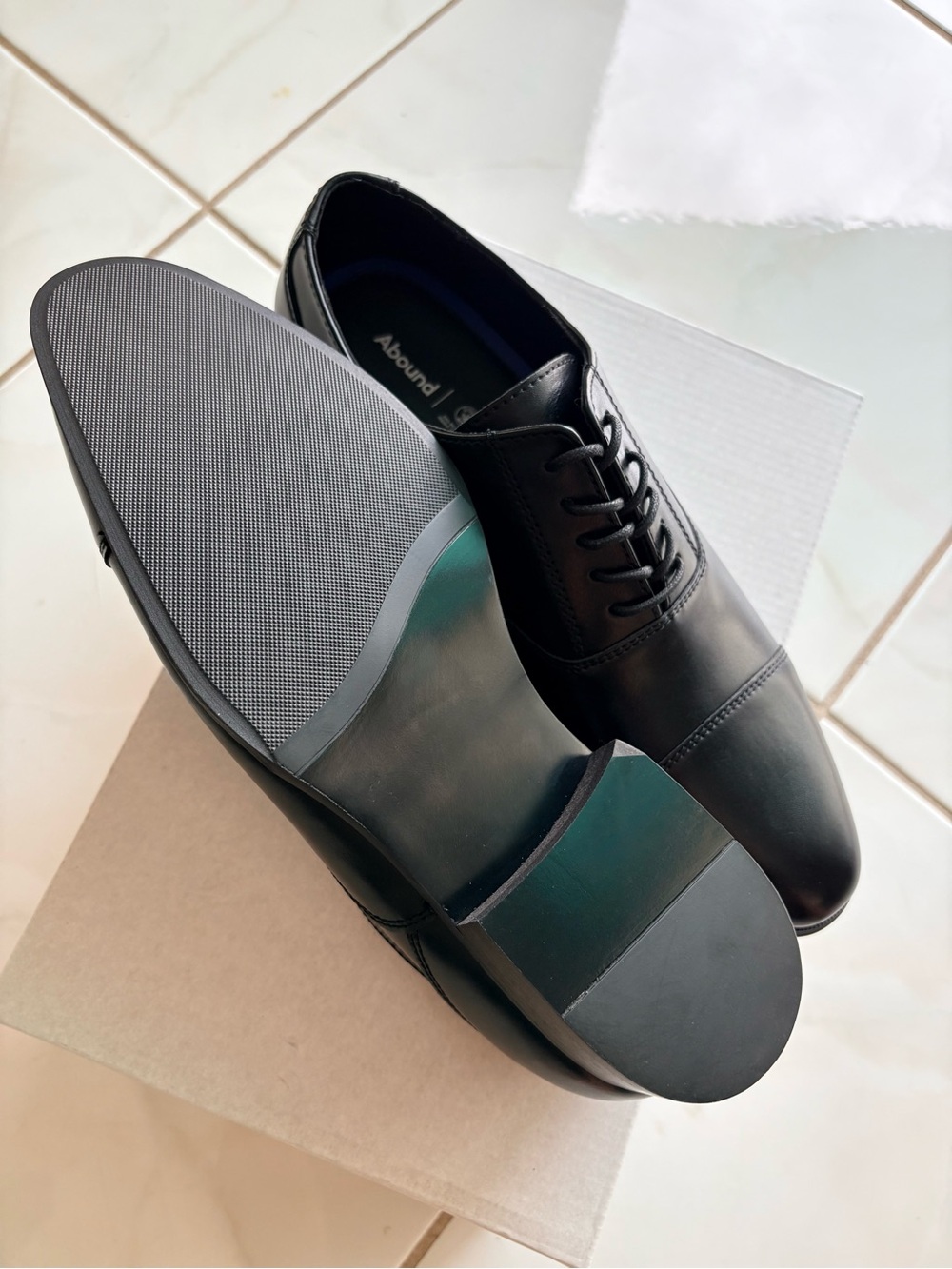 NWT Nordstrom Derby Dress Shoe Harry Black Cap Toe Men Size 9 - Picture 5 of 12